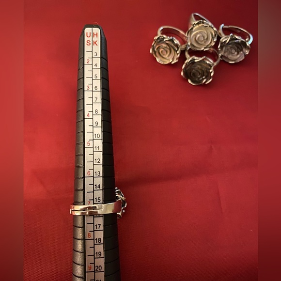 Genuine Abalone Solid Sterling Silver 925 Stamp Flower/Rose One Size Adj… - Picture 12 of 15